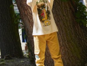 Παιδικό Παντελόνι Φόρμας για Αγόρια Κίτρινο Cargo – ΚΑΦΕ