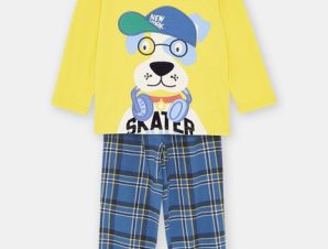 Παιδικές Πιτζάμες για Αγόρια Κίτρινο/Καρό Skate – ΚΙΤΡΙΝΟ