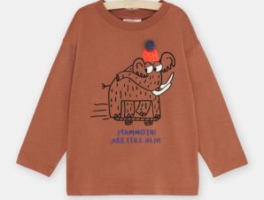 Παιδική Μακρυμάνικη Μπλούζα για Αγόρια Brown Mammoths – ΚΑΦΕ