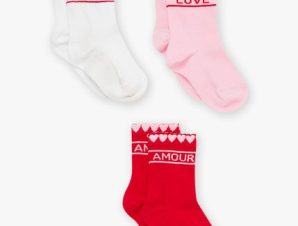 Παιδικές Κάλτσες για Κορίτσια Sergent Major Amor 3 τμχ – ΚΟΚΚΙΝΟ