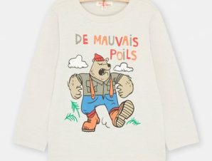 Παιδική Μακρυμάνικη Μπλούζα για Αγόρια Beige Teddy Bear – ΜΠΕΖ