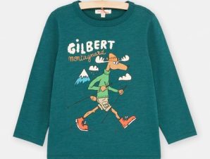 Παιδική Μακρυμάνικη Μπλούζα για Αγόρια Πετρόλ Hiking – ΜΠΛΕ