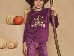 Παιδικές Μακρυμάνικες Πιτζάμες Halloween για Κορίτσια Sergent Major Magenda Witches – ΜΩΒ