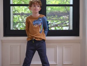 Παιδικό Παντελόνι για Αγόρια Γκρι Καρό – ΜΠΛΕ