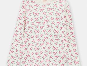 Παιδική Μπλούζα για Κορίτσια Pink Flowers – ΕΚΡΟΥ