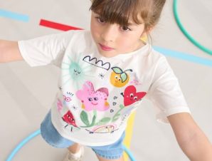 Παιδική Μπλούζα Κοντομάνικη για Κορίτσια Sunny Day – ΕΚΡΟΥ
